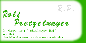 rolf pretzelmayer business card